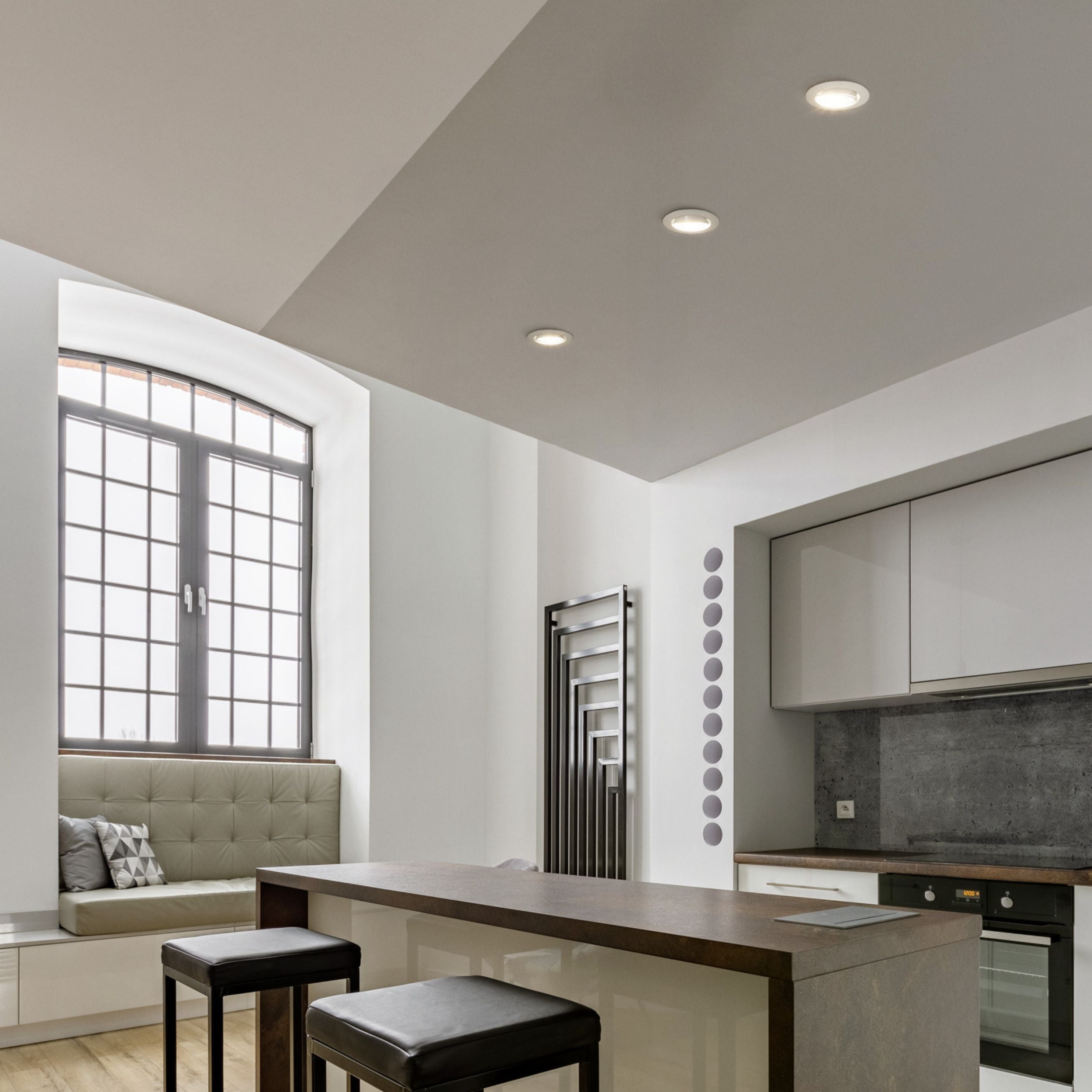 Eglo EU Barranco GU10 Black Round Recessed Light, IP20, 9cm product image - Endon Lighting from First Light Direct with great prices and fast UK delivery