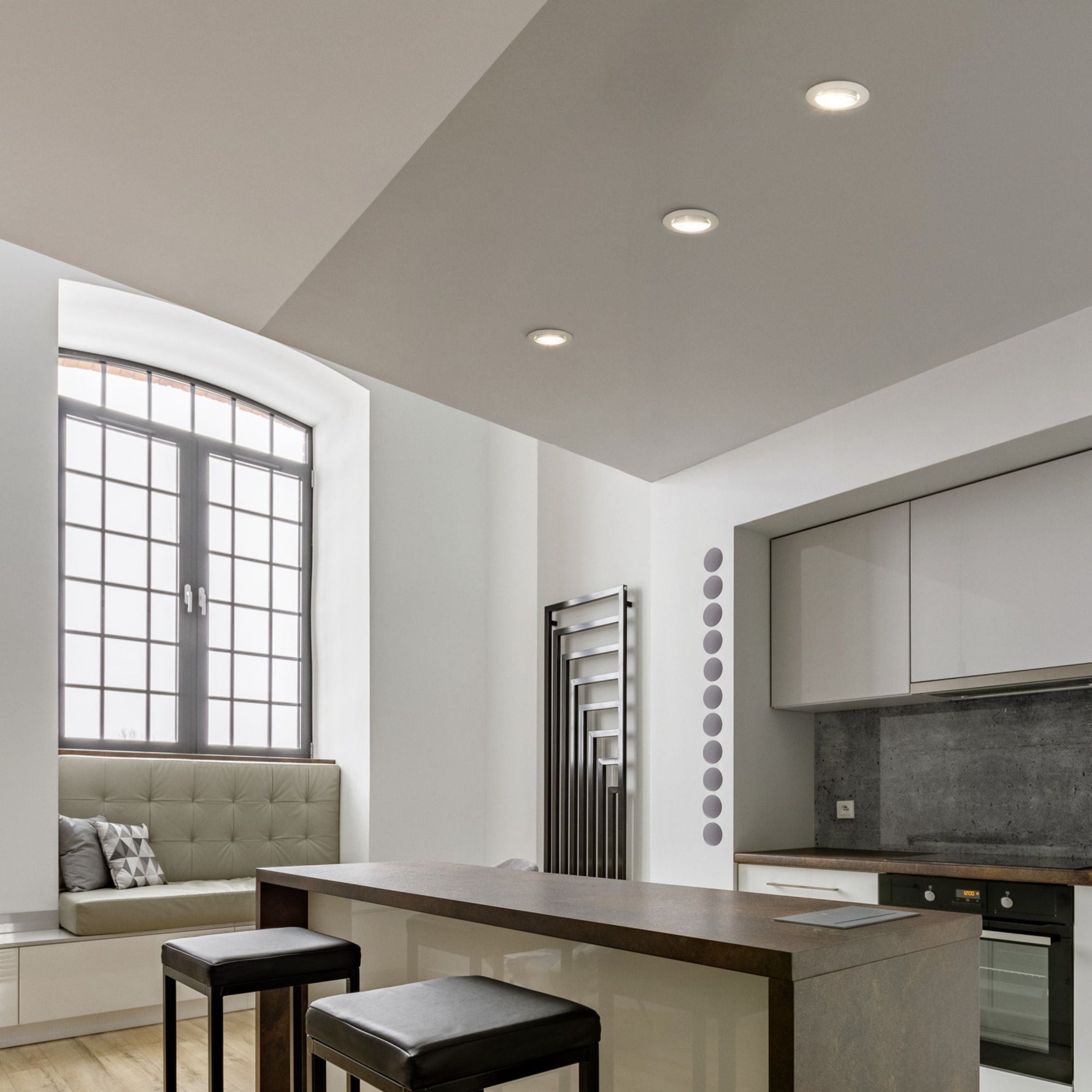 Eglo EU Barranco GU10 Black Round Recessed Light, IP20, 9cm product image - Endon Lighting from First Light Direct with great prices and fast UK delivery