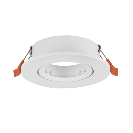 Eglo EU Barranco GU10 White Round Recessed Light, IP20, 9cm