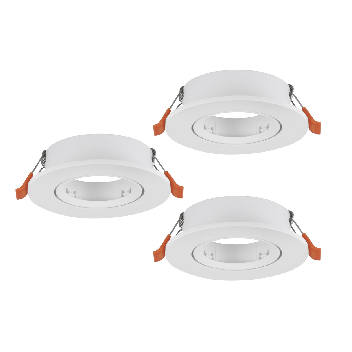 Eglo EU Barranco GU10 White Round Set of 3 Recessed Light, 9cm