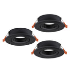 Eglo EU Barranco GU10 Black Round Set of 3 Recessed Light, 9cm product image - Endon Lighting from First Light Direct with great prices and fast UK delivery