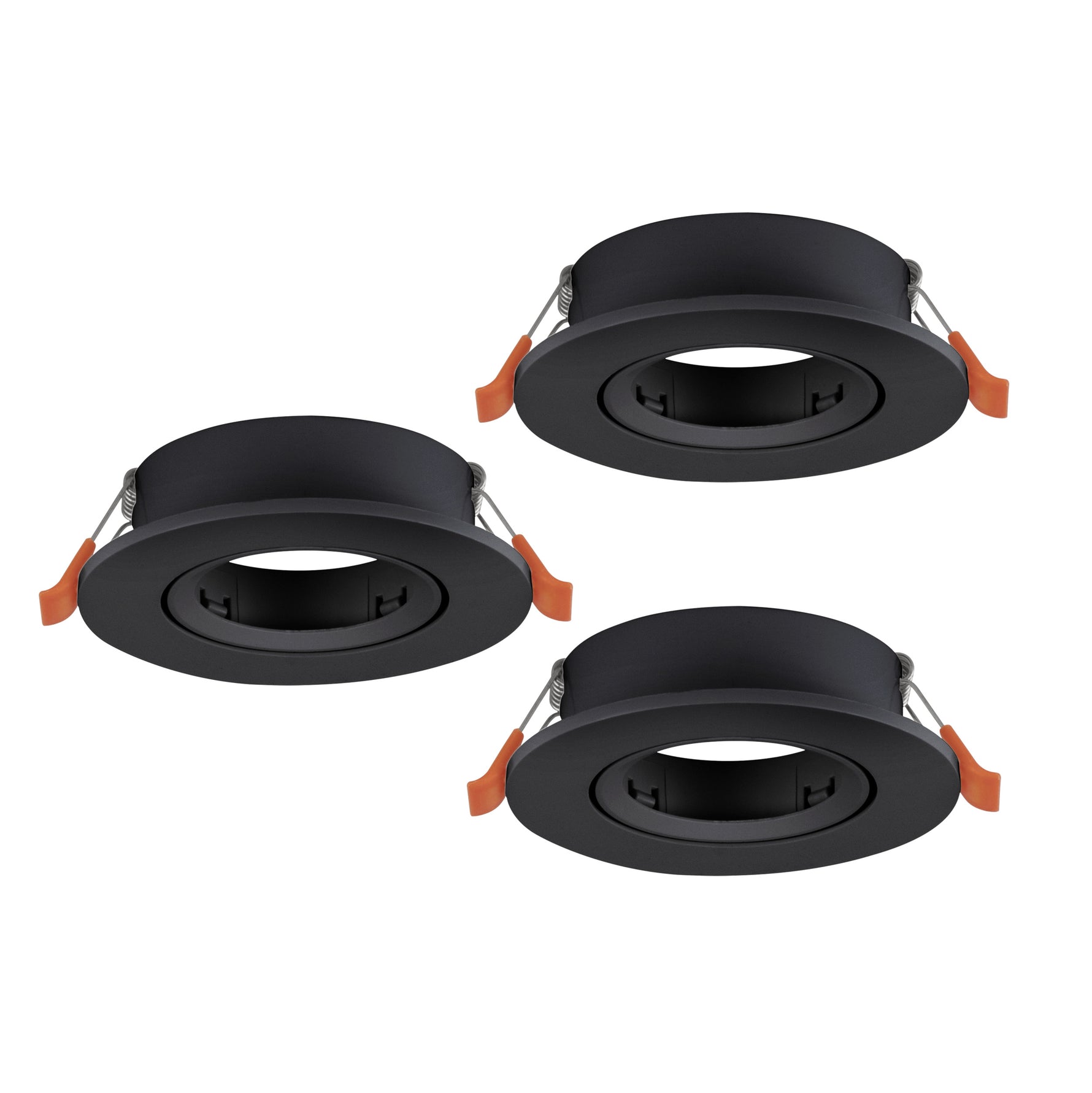 Eglo EU Barranco GU10 Black Round Set of 3 Recessed Light, 9cm product image - Endon Lighting from First Light Direct with great prices and fast UK delivery