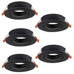 Eglo EU Barranco GU10 Black Round Set of 5 Recessed Light, IP20, 9cm product image - Endon Lighting from First Light Direct with great prices and fast UK delivery