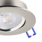 Eglo EU Barranco GU10 Satin Nickel Round Set of 3 Recessed Light, 9cm product image - Endon Lighting from First Light Direct with great prices and fast UK delivery
