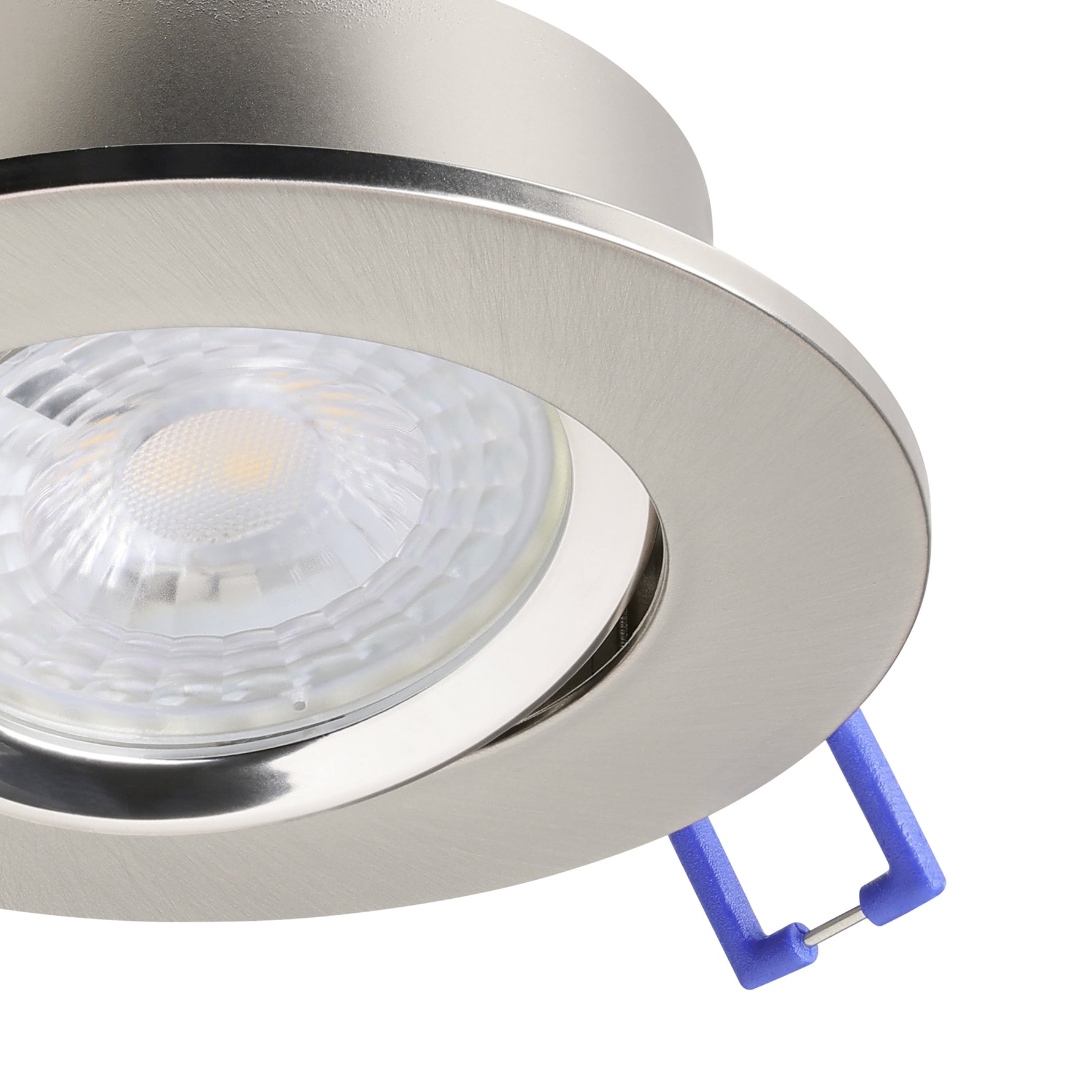 Eglo EU Barranco GU10 Satin Nickel Round Set of 3 Recessed Light, 9cm product image - Endon Lighting from First Light Direct with great prices and fast UK delivery