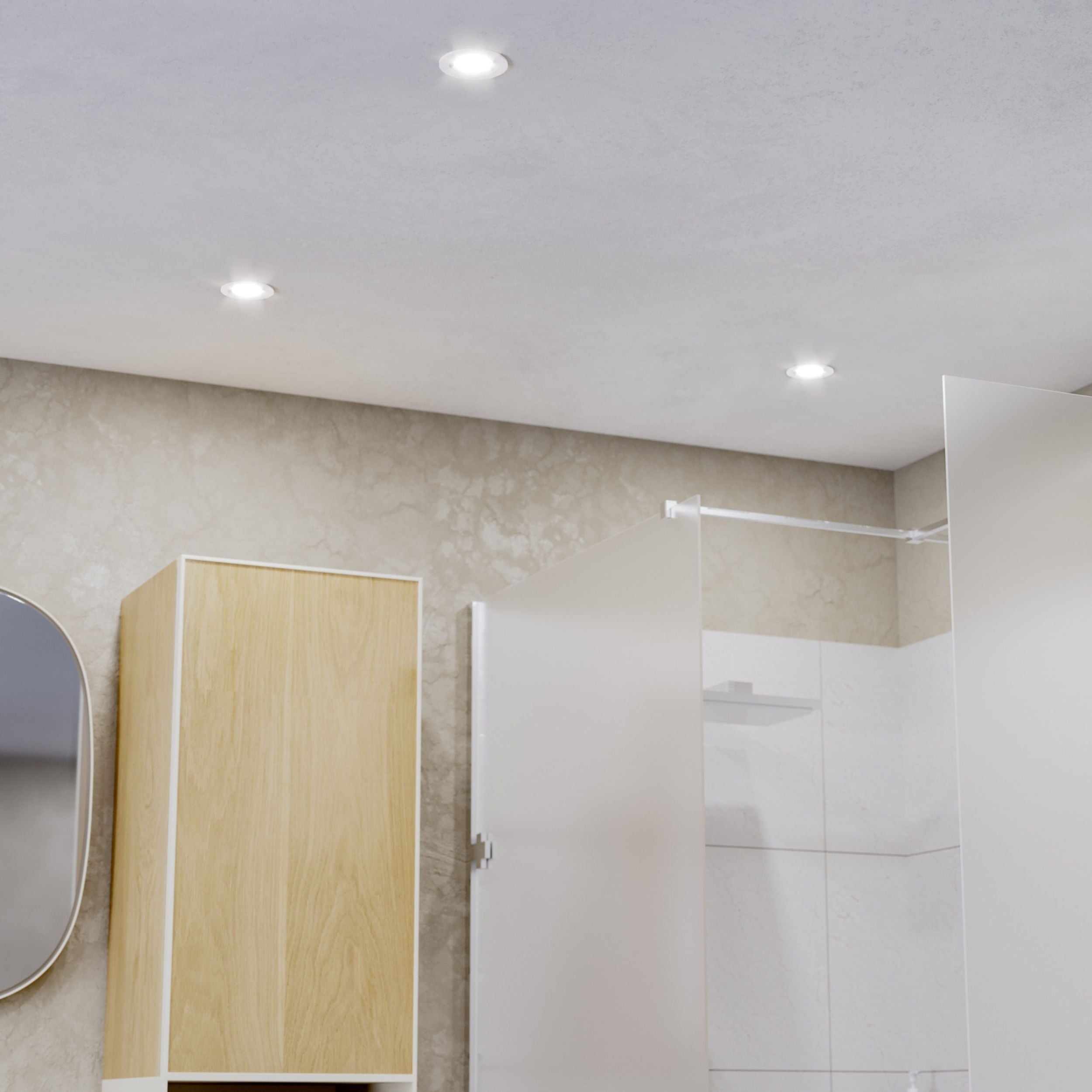 Eglo EU Barranco GU10 Black Round Recessed Light, IP44, 8.4cm, 3000K product image - Endon Lighting from First Light Direct with great prices and fast UK delivery