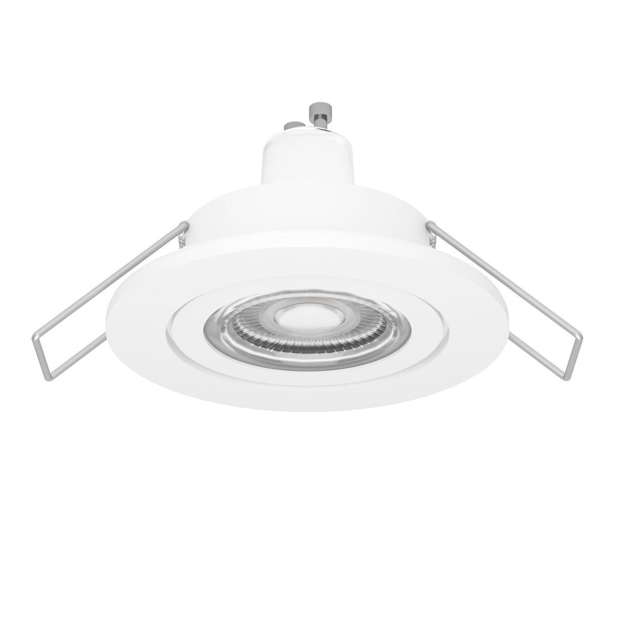Eglo EU Barranco GU10 White Round Recessed Light, IP44, 8.4cm, 3000K