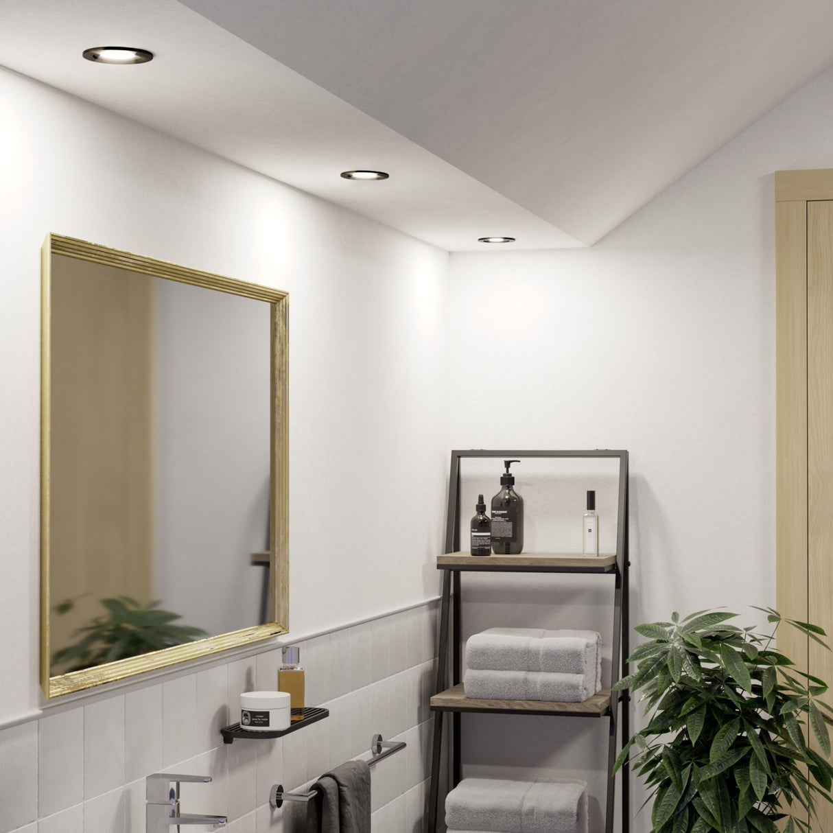 Eglo EU Barranco GU10 Black Round Recessed Light, IP44, 8.4cm, 3000K