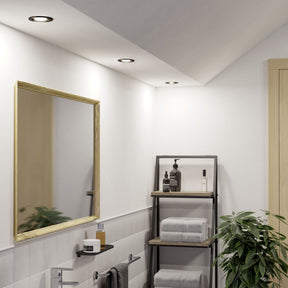 Eglo EU Barranco GU10 Black Round Recessed Light, IP44, 8.4cm, 3000K