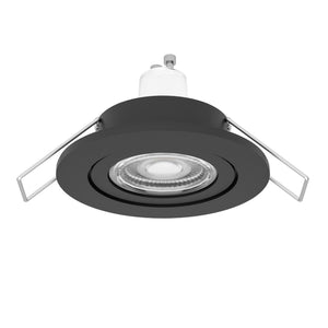 Eglo EU Barranco GU10 Black Round Recessed Light, IP44, 8.4cm, 3000K