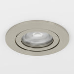 Eglo EU Barranco GU10 Satin Nickel Round Recessed Light, IP44, 8.4cm, 3000K product image - Endon Lighting from First Light Direct with great prices and fast UK delivery