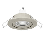 Eglo EU Barranco GU10 Satin Nickel Round Recessed Light, IP44, 8.4cm, 3000K product image - Endon Lighting from First Light Direct with great prices and fast UK delivery
