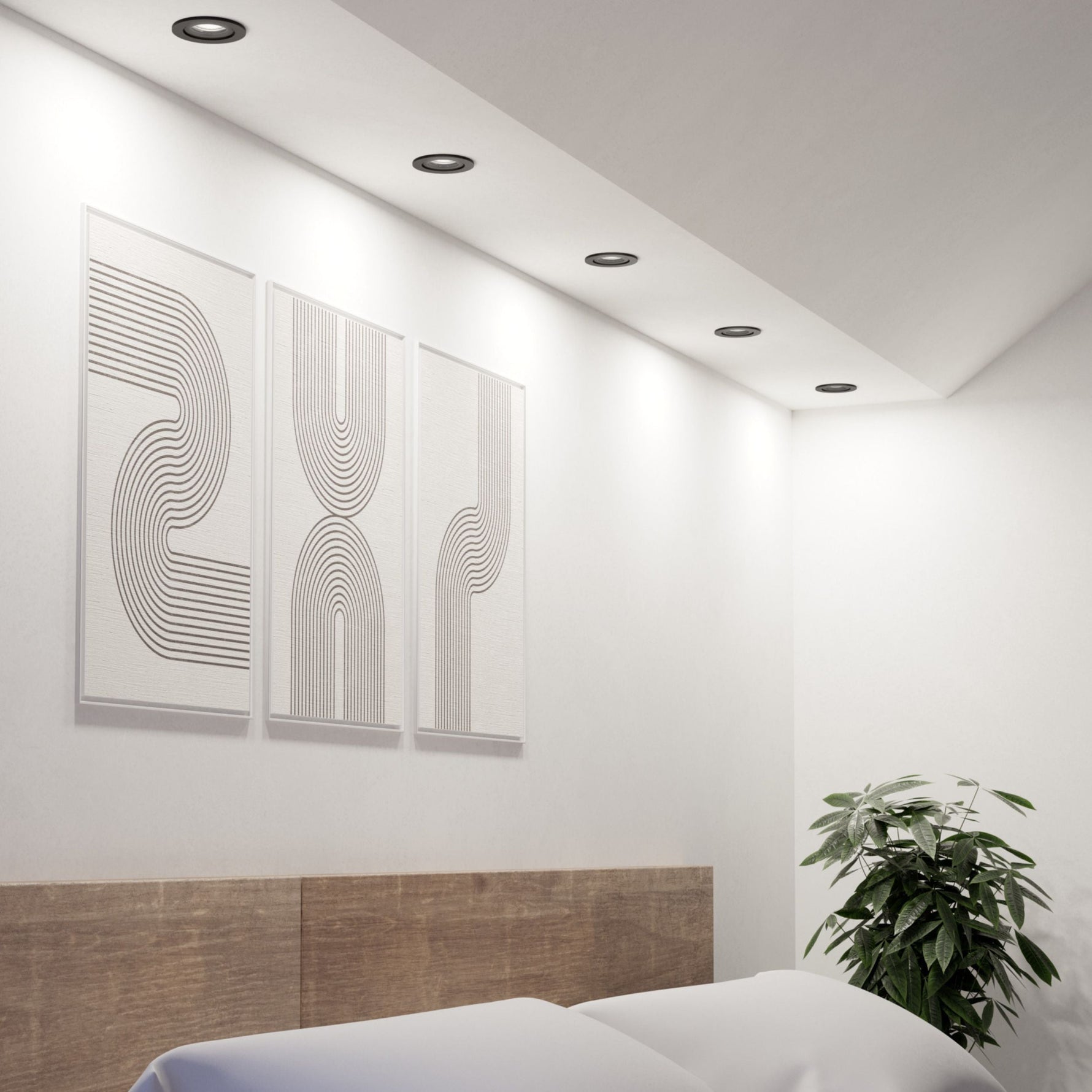 Eglo EU Barranco GU10 Satin Nickel Round Recessed Light, 9cm, 3000K product image - Endon Lighting from First Light Direct with great prices and fast UK delivery