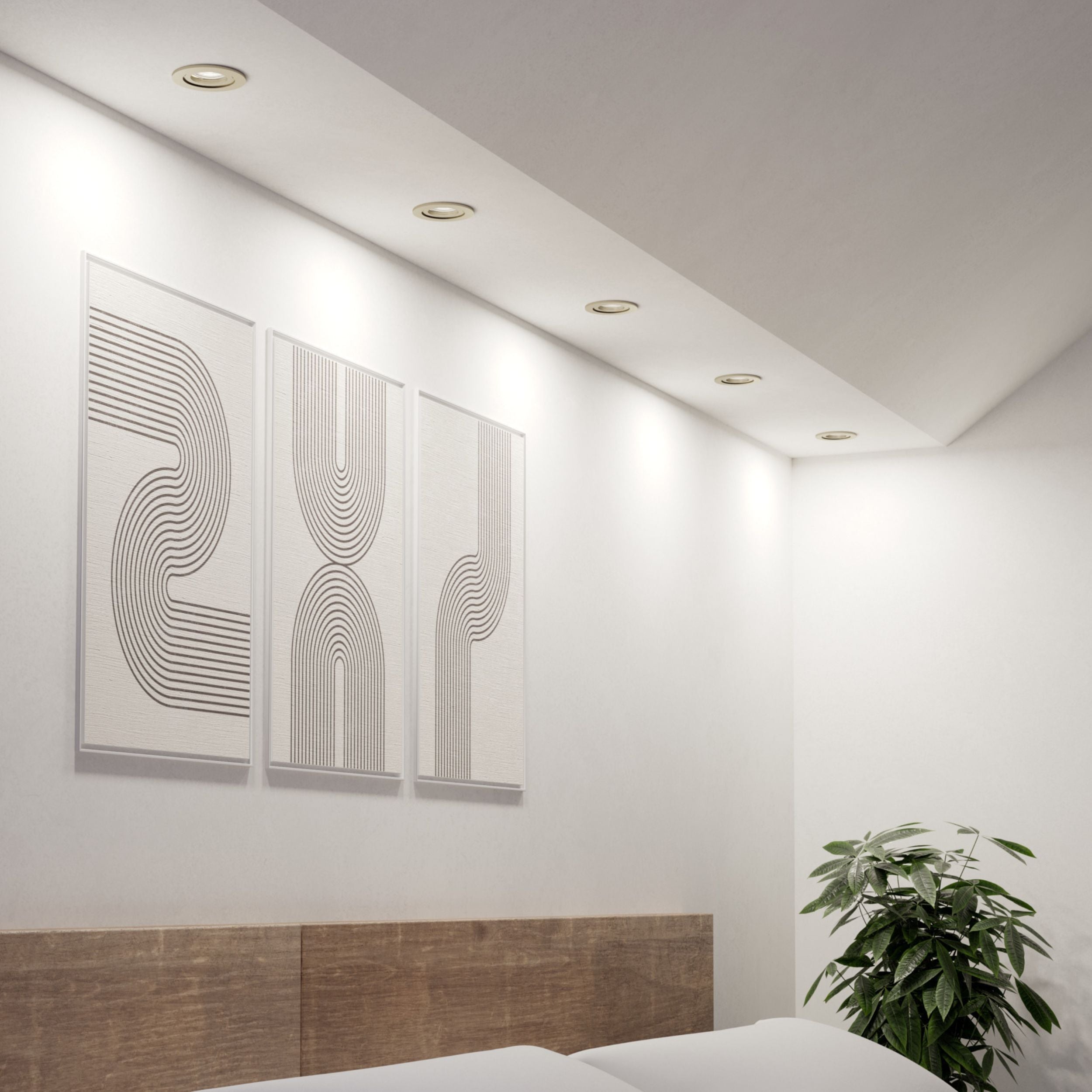Eglo EU Barranco GU10 White Round Recessed Light, IP44, 8.4cm, 4000K product image - Endon Lighting from First Light Direct with great prices and fast UK delivery