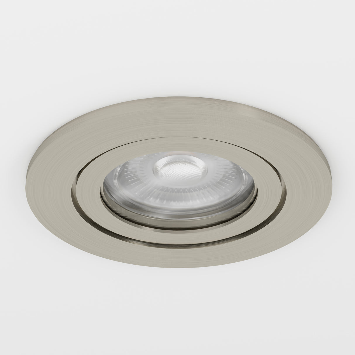 Eglo EU Barranco GU10 Satin Nickel Round Recessed Light, 9cm, 3000K
