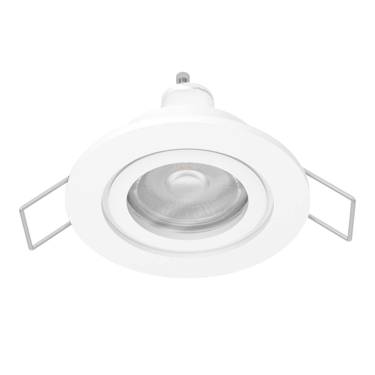 Eglo EU Barranco GU10 White Round Recessed Light, IP44, 8.4cm, 4000K