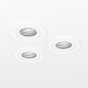 Eglo EU Barranco GU10 White Round Set of 3 Recessed Light, IP44, 8.4cm, 4000K
