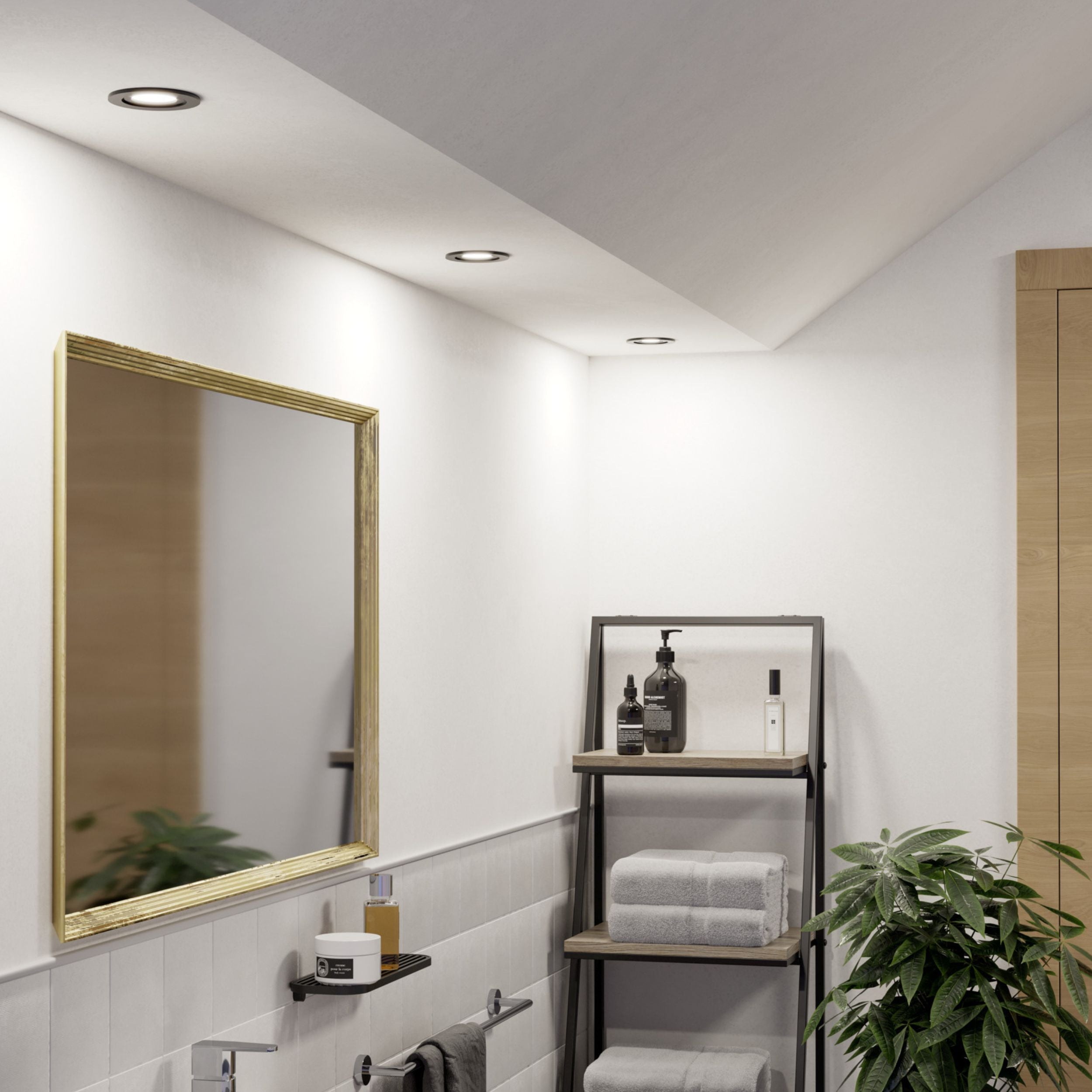 Eglo EU Barranco GU10 Black Round Recessed Light, IP44, 8.4cm, 4000K product image - Endon Lighting from First Light Direct with great prices and fast UK delivery