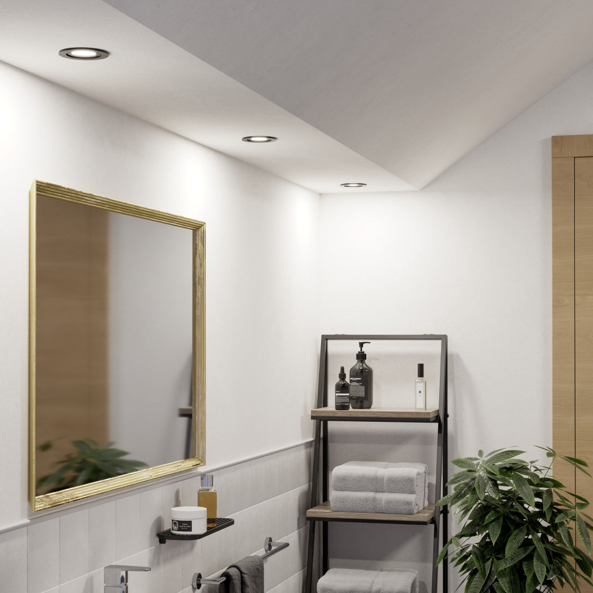 Eglo EU Barranco GU10 Black Round Recessed Light, IP44, 8.4cm, 4000K