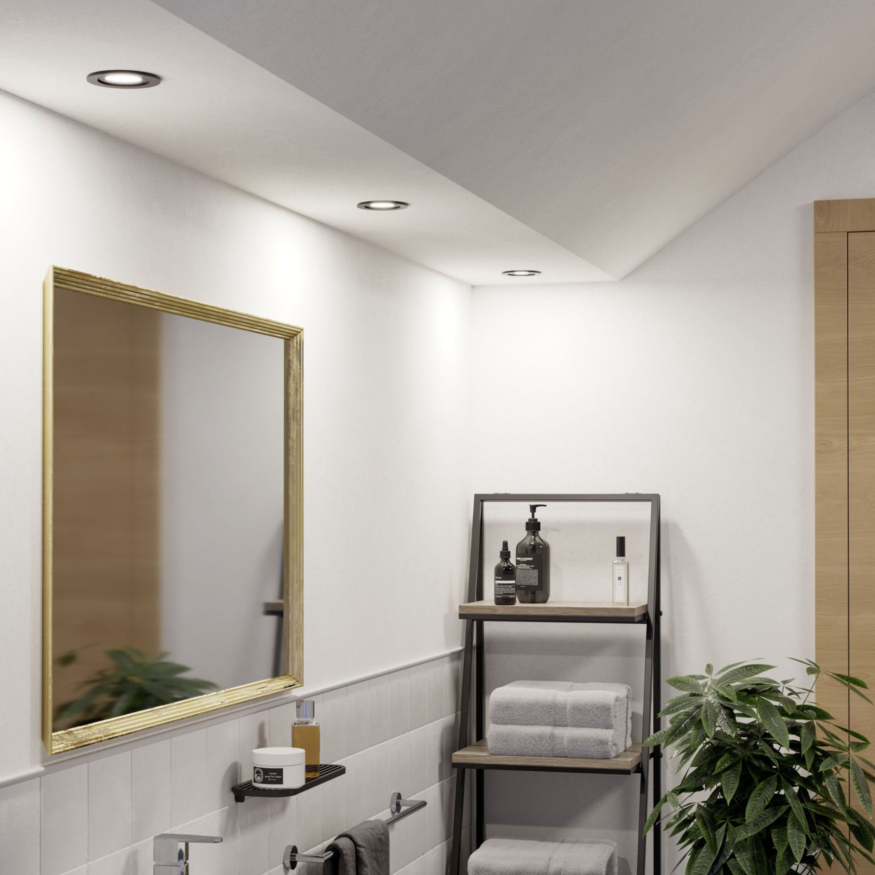 Eglo EU Barranco GU10 Black Round Recessed Light, IP44, 8.4cm, 4000K product image - Endon Lighting from First Light Direct with great prices and fast UK delivery