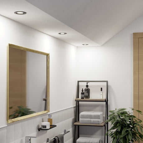 Eglo EU Barranco GU10 Black Round Recessed Light, IP44, 8.4cm, 4000K