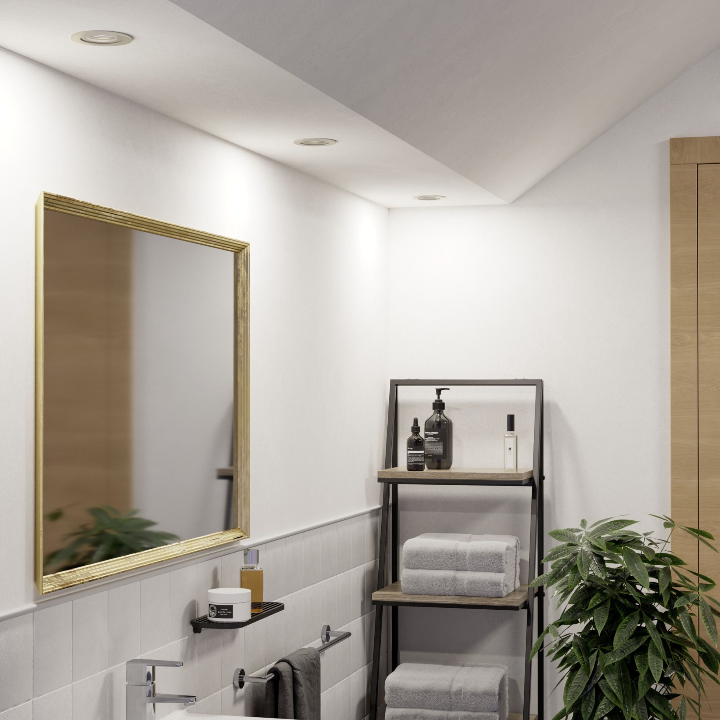 Eglo EU Barranco GU10 White Round Recessed Light, 9cm, 4000K product image - Endon Lighting from First Light Direct with great prices and fast UK delivery