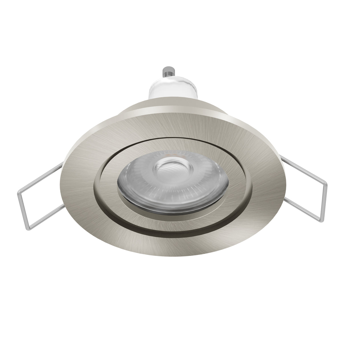 Eglo EU Barranco GU10 Satin Nickel Round Recessed Light, IP44, 8.4cm, 4000K