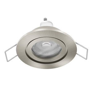 Eglo EU Barranco GU10 Satin Nickel Round Recessed Light, IP44, 8.4cm, 4000K