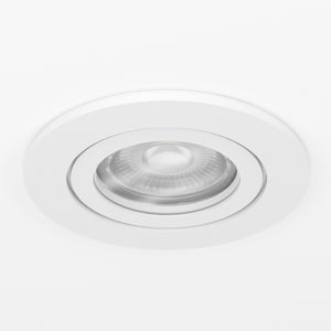 Eglo EU Barranco GU10 White Round Recessed Light, 9cm, 4000K