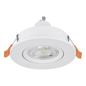 Eglo EU Barranco GU10 White Round Recessed Light, 9cm, 4000K