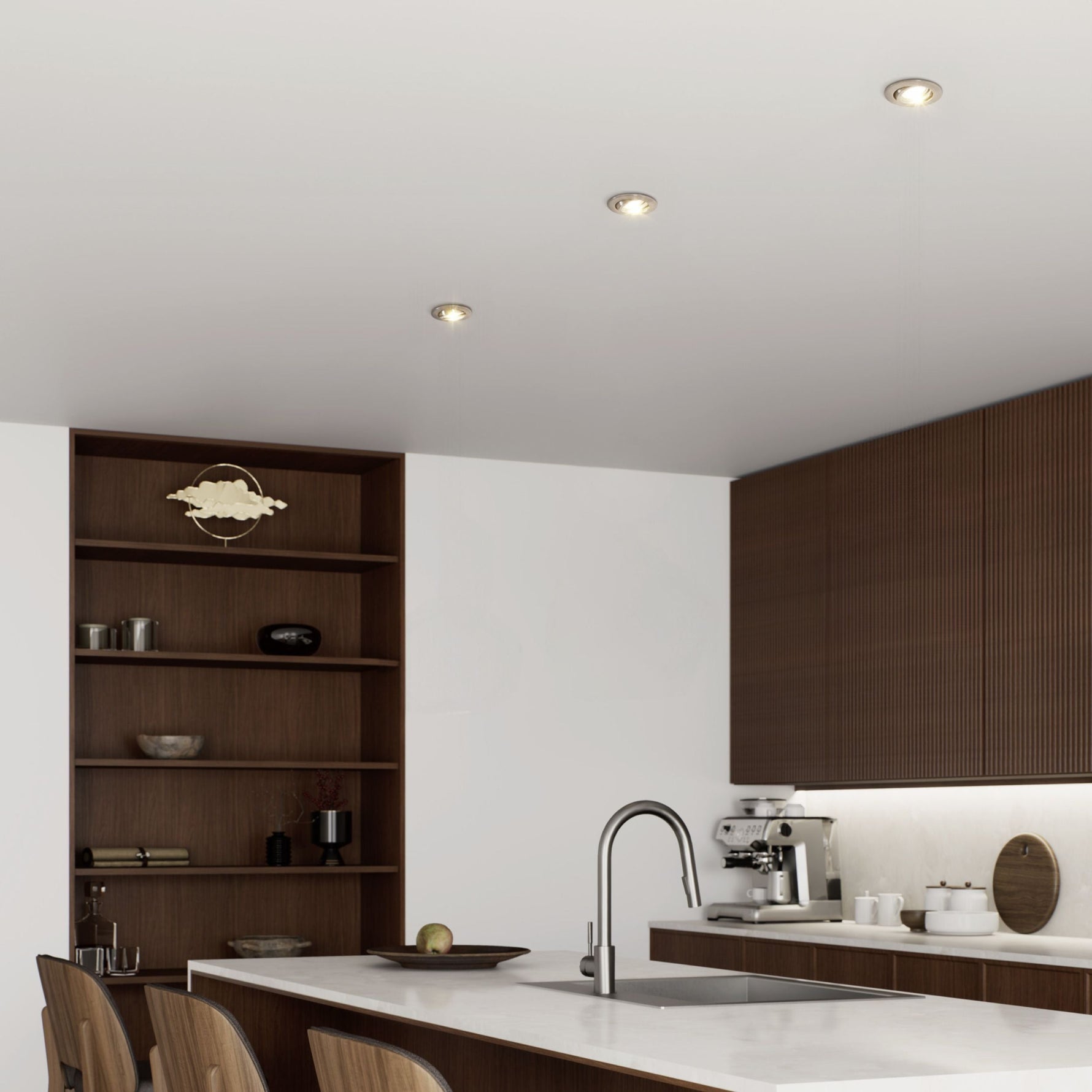 Eglo EU Barranco LED White Round Set of 3 Recessed Light, IP20, 9cm, Tricolour product image - Endon Lighting from First Light Direct with great prices and fast UK delivery