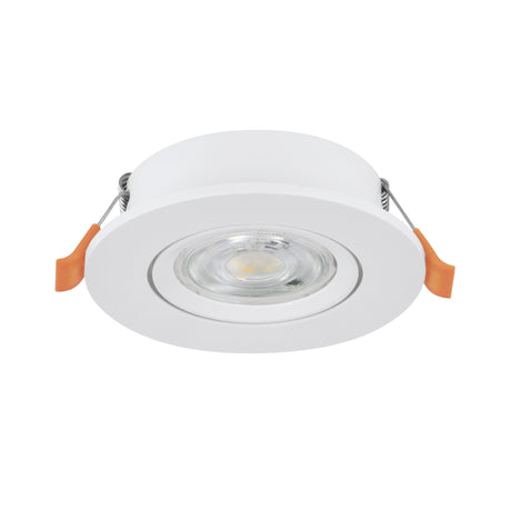 Eglo EU BARRANCO Recessed LED Light – White, 3?Step CCT, Warm to Cool White, Slim Indoor Ceiling Downlight