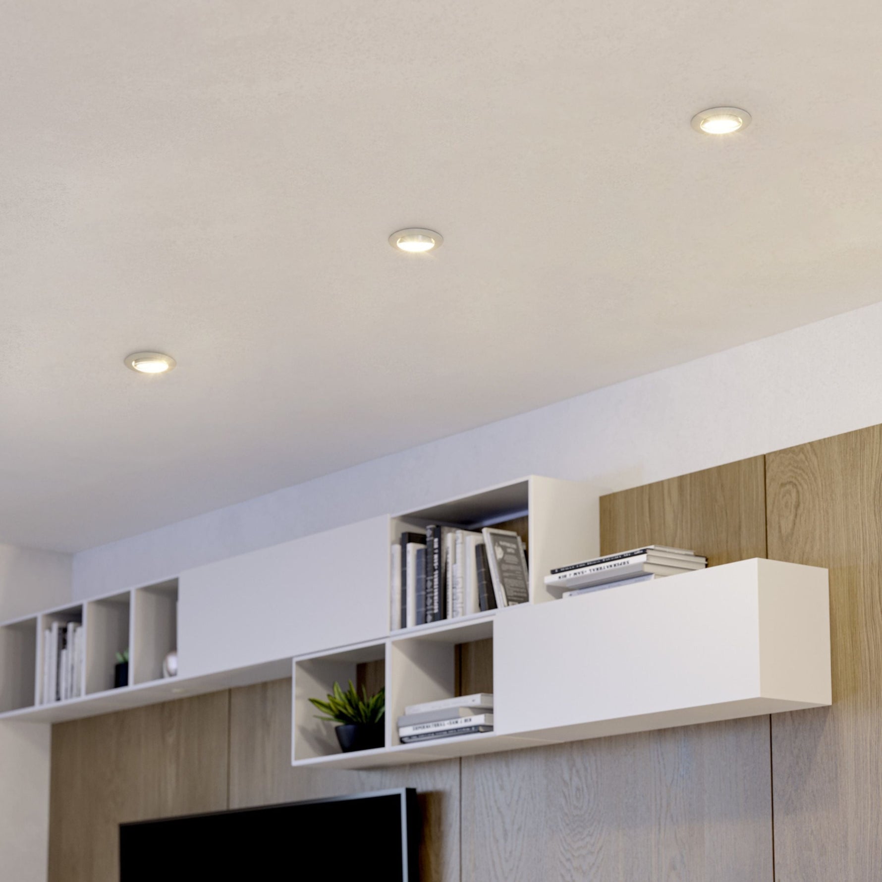 Eglo EU Barranco LED Black Round Set of 3 Recessed Light, IP20, 9cm, Tricolour product image - Endon Lighting from First Light Direct with great prices and fast UK delivery