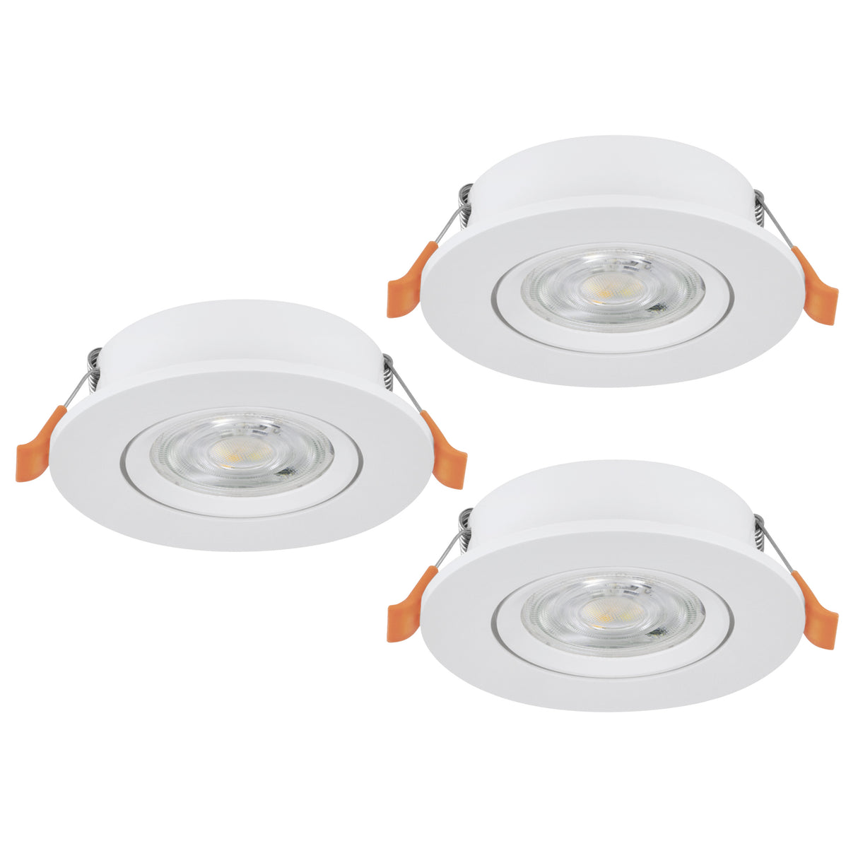 Eglo EU Barranco LED White Round Set of 3 Recessed Light, IP20, 9cm, Tricolour
