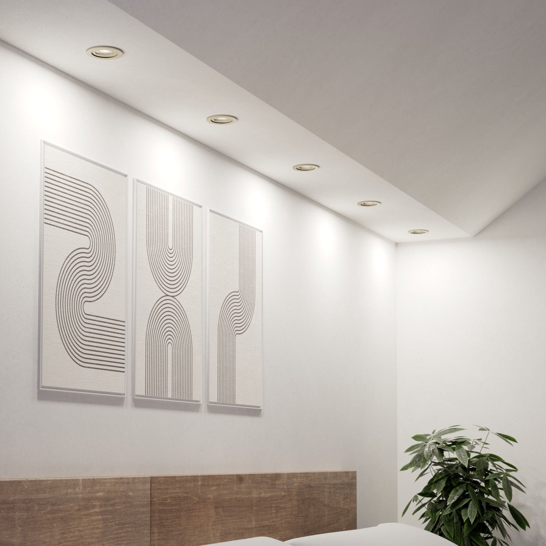 Eglo EU Salabate White Aluminium LED Round Recessed Light, IP65, Tricolour product image - Endon Lighting from First Light Direct with great prices and fast UK delivery
