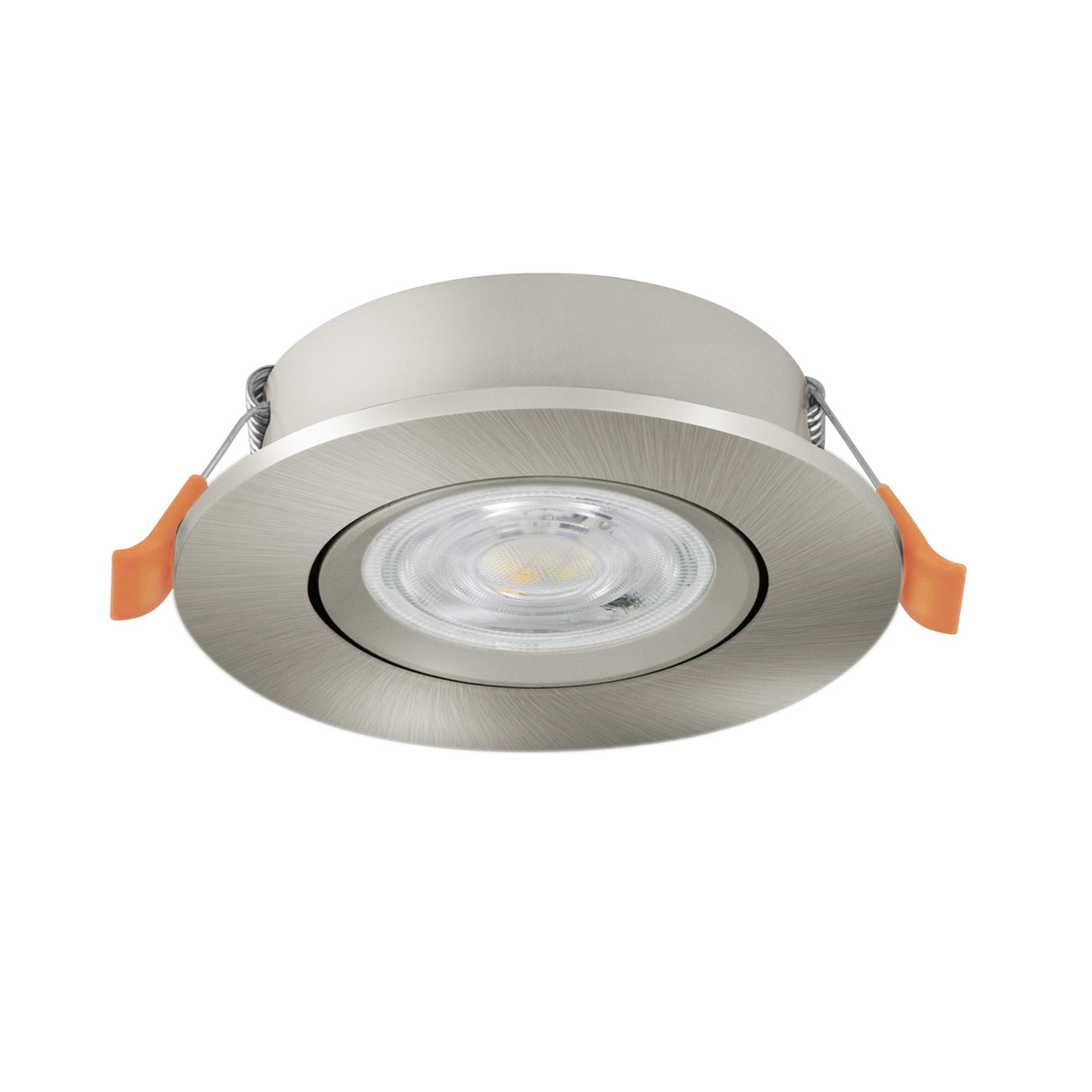 Eglo EU Barranco LED Satin Nickel Round Recessed Light, IP20, 9cm, Tricolour