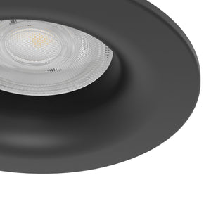 Eglo EU Salabate Black Aluminium LED Round Recessed Light, IP65, Tricolour