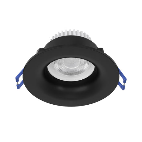 Eglo EU Salabate Black Aluminium LED Round Recessed Light, IP65, Tricolour