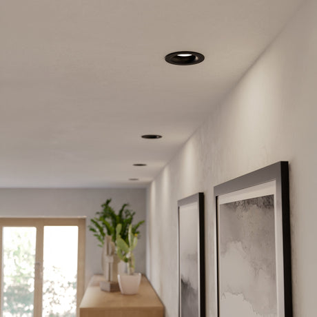 Eglo EU Salabate Black Aluminium LED Round Set of 3 Recessed Light, IP65, Tricolour