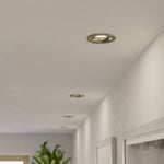 Eglo EU Salabate Satin Nickel Aluminium LED Round Recessed Light, IP65, Tricolour product image - Endon Lighting from First Light Direct with great prices and fast UK delivery