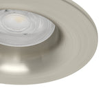 Eglo EU Salabate Satin Nickel Aluminium LED Round Recessed Light, IP65, Tricolour product image - Endon Lighting from First Light Direct with great prices and fast UK delivery