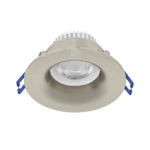 Eglo EU Salabate Satin Nickel Aluminium LED Round Recessed Light, IP65, Tricolour product image - Endon Lighting from First Light Direct with great prices and fast UK delivery