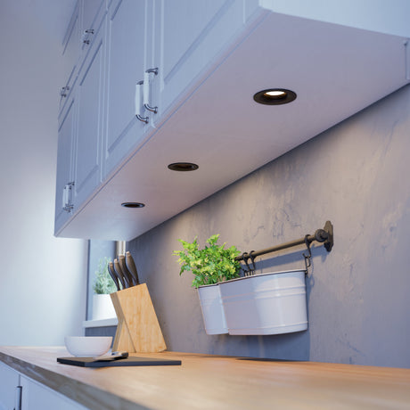 Eglo EU Saliceto Black Aluminium LED Warm White 3-Piece Set Recessed Light