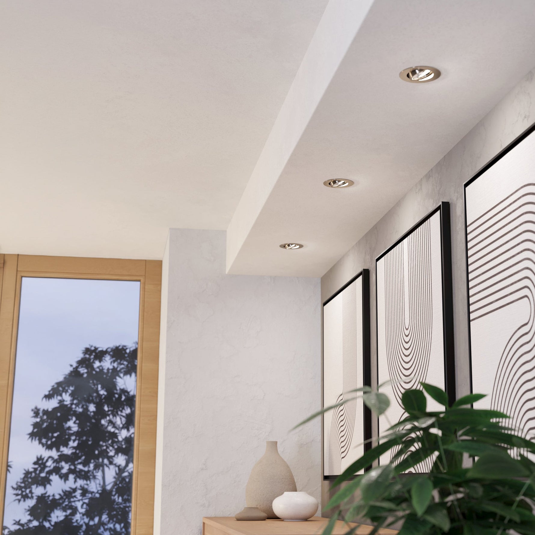 Eglo EU Saliceto White Aluminium LED Warm White 3-Piece Set Recessed Light, 88 x 88mm product image - Endon Lighting from First Light Direct with great prices and fast UK delivery