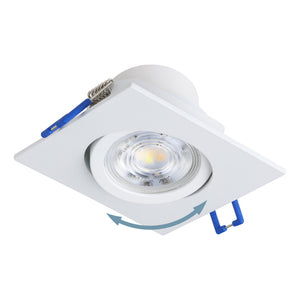 Eglo EU Saliceto White Aluminium LED Warm White 3-Piece Set Recessed Light, 88 x 88mm