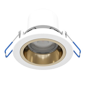 Eglo EU YEBRA?Z Smart Recessed LED Light – White & Gold, RGB+CCT, Dimmable, App Controlled Indoor Downlight