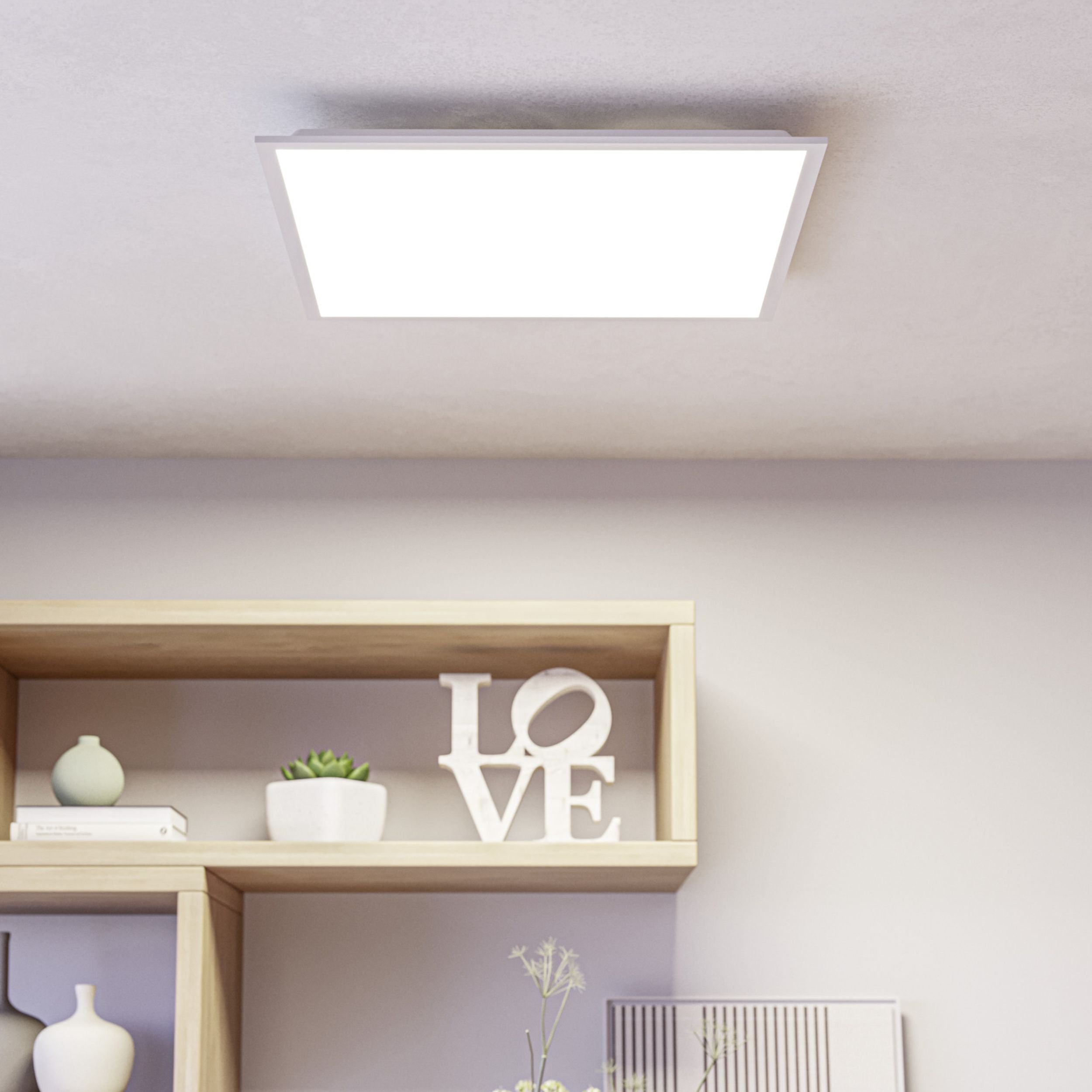 Eglo EU Moradillo Black Steel LED Ceiling Light, 59.5cm, Tricolour product image - Endon Lighting from First Light Direct with great prices and fast UK delivery