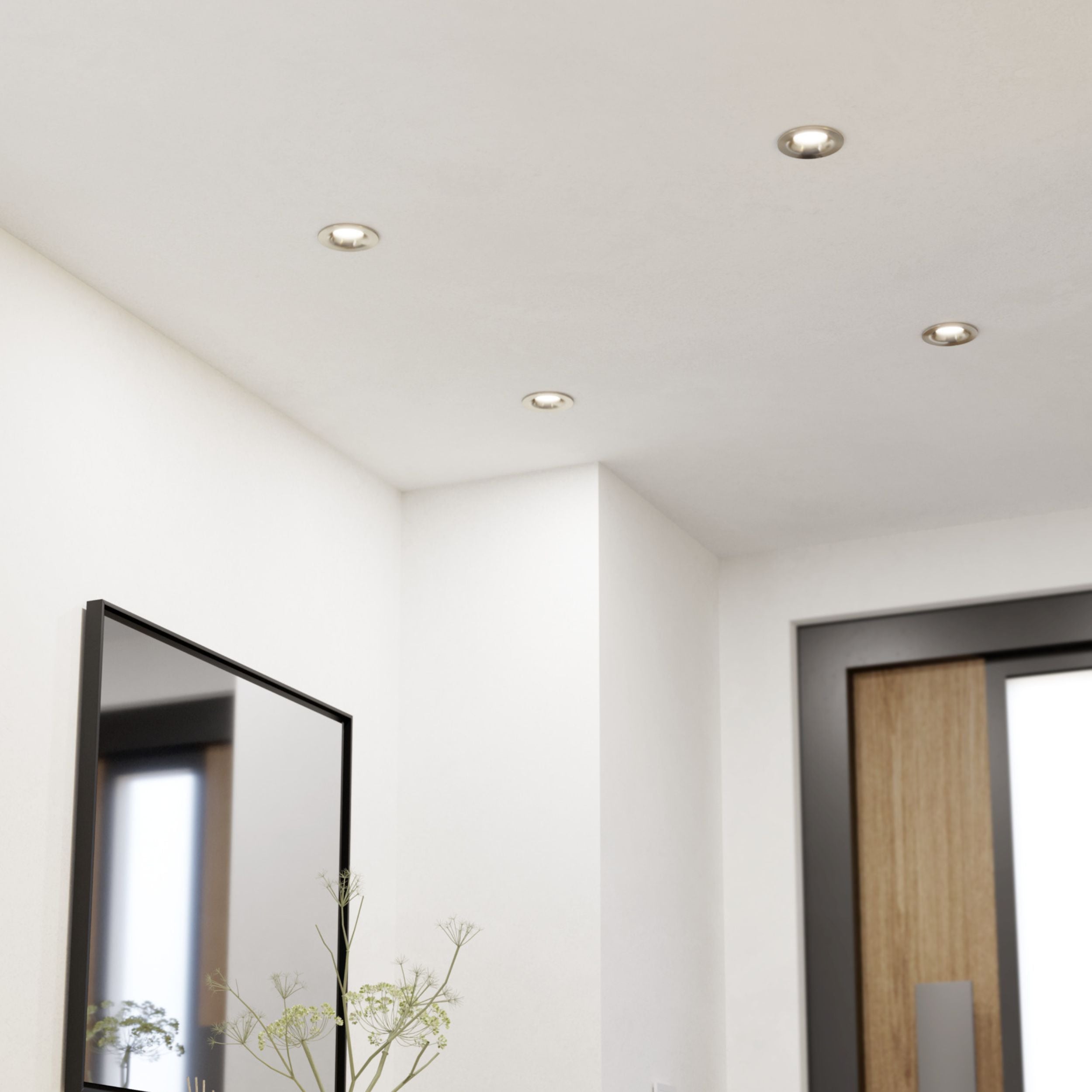 Eglo EU Fueva 6 White LED Round Recessed Ceiling Light, 8.8cm product image - Endon Lighting from First Light Direct with great prices and fast UK delivery