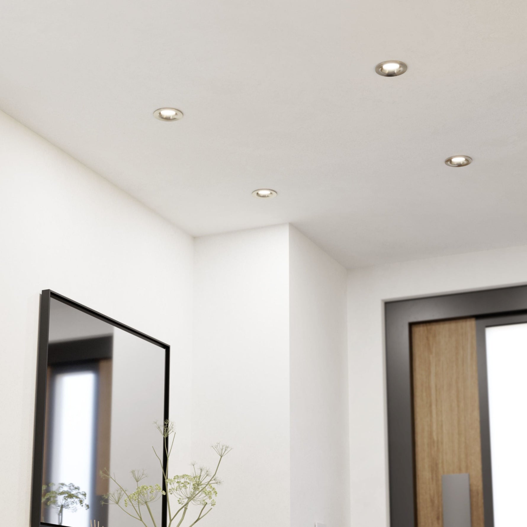 Eglo EU Fueva 6 White LED Round Recessed Ceiling Light, 8.8cm product image - Endon Lighting from First Light Direct with great prices and fast UK delivery