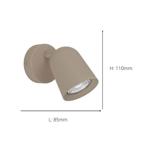Eglo EU Camaldoli LED Wall Single Spotlight Sandy Steel